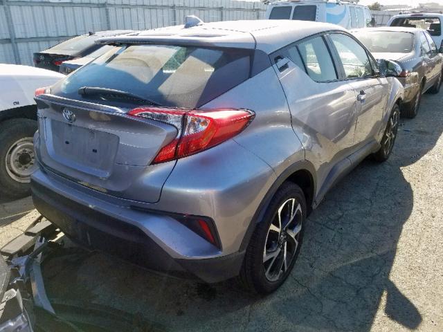 JTNKHMBX1K1029633 - 2019 TOYOTA C-HR XLE SILVER photo 4