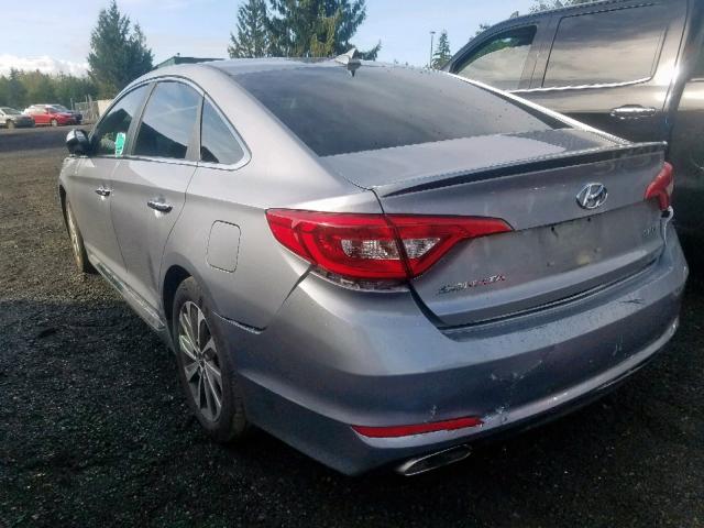 5NPE34AF2HH537927 - 2017 HYUNDAI SONATA SPO GRAY photo 3