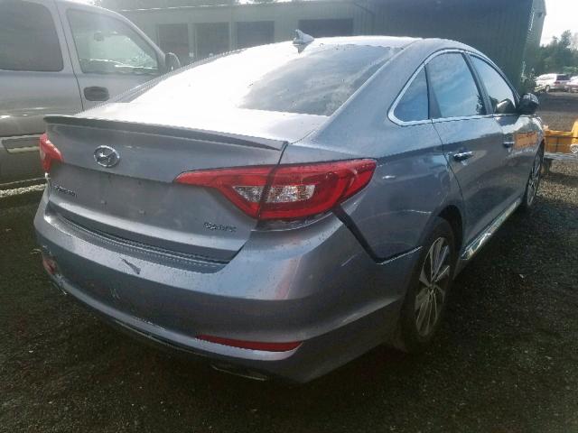 5NPE34AF2HH537927 - 2017 HYUNDAI SONATA SPO GRAY photo 4