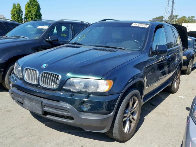 WBAFB3344YLH03535 - 2000 BMW X5 4.4I GREEN photo 2