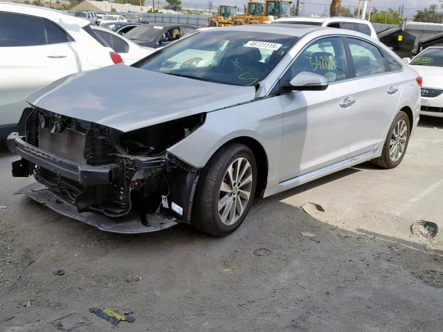 5NPE34AF6GH366470 - 2016 HYUNDAI SONATA SPO SILVER photo 2