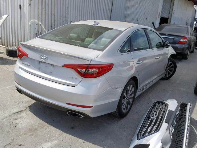 5NPE34AF6GH366470 - 2016 HYUNDAI SONATA SPO SILVER photo 4