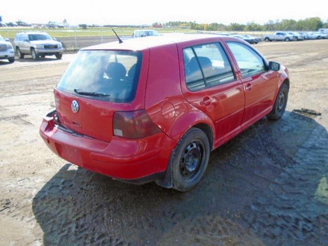 9BWEK21J434013694 - 2003 VOLKSWAGEN GOLF CL RED photo 4