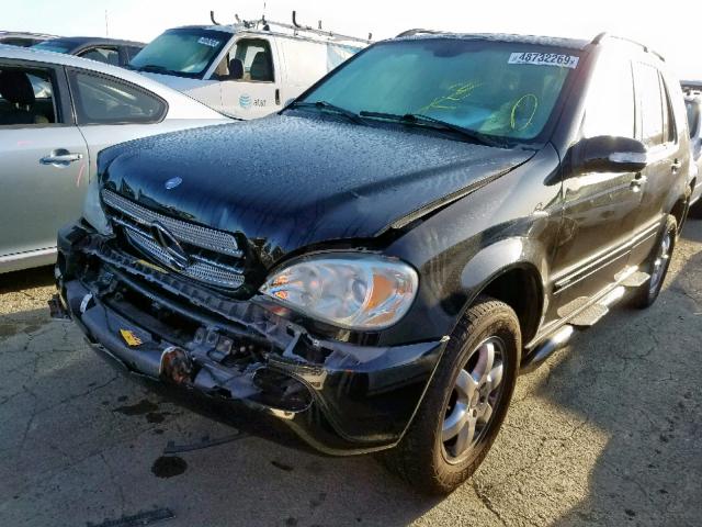 4JGAB57E13A425248 - 2003 MERCEDES-BENZ ML 350 BLACK photo 2