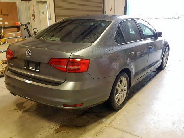 3VW1K7AJ6FM353358 - 2015 VOLKSWAGEN JETTA BASE Մոխրագույն լուսանկար 4