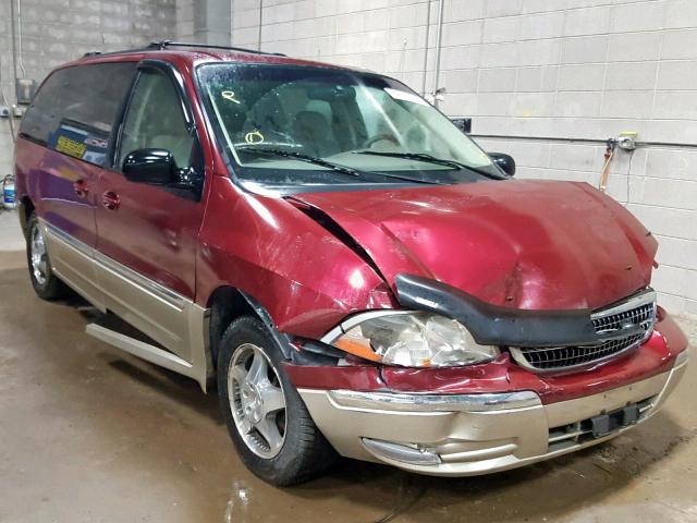 2FMZA5344YBC36527 - 2000 FORD WINDSTAR S RED photo 1