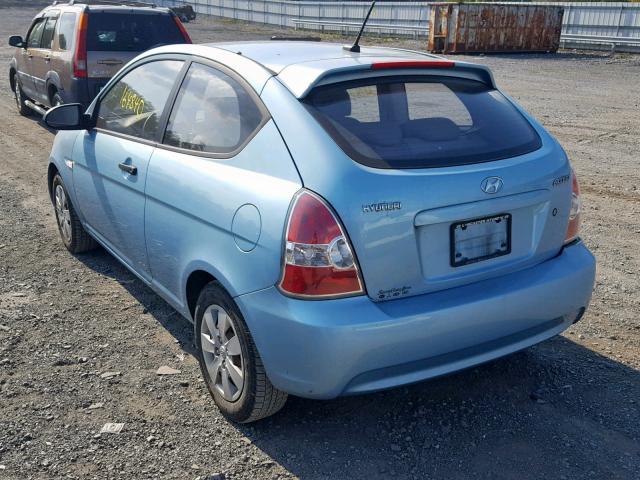 KMHCM36C28U094788 - 2008 HYUNDAI ACCENT GS BLUE photo 3