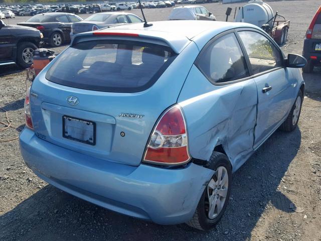 KMHCM36C28U094788 - 2008 HYUNDAI ACCENT GS BLUE photo 4