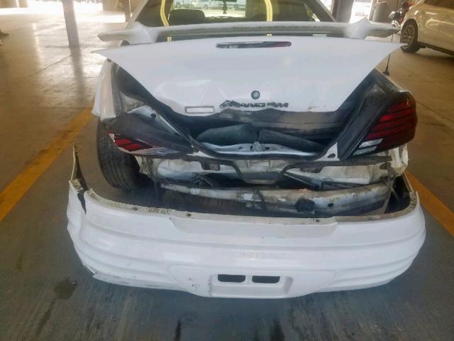 1G2NF52E41M667436 - 2001 PONTIAC GRAND AM S WHITE photo 9