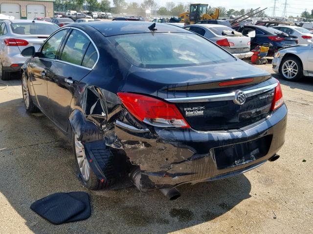 2G4GS5EV3D9121672 - 2013 BUICK REGAL PREM BLACK photo 3