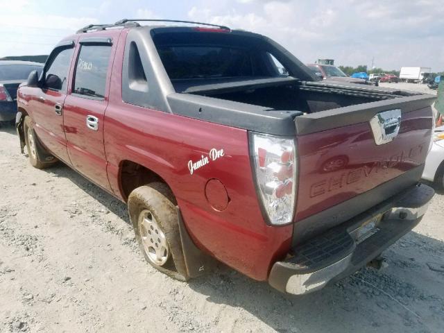 3GNEC12Z75G188931 - 2005 CHEVROLET AVALANCHE RED photo 3