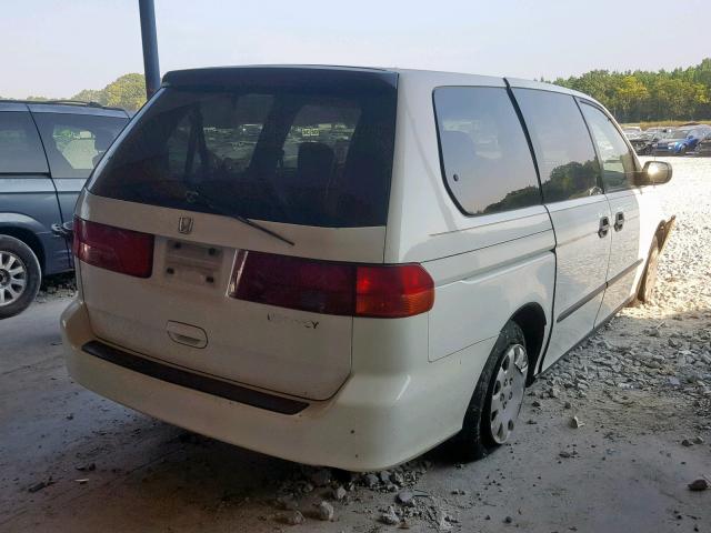 2HKRL18511H542698 - 2001 HONDA ODYSSEY LX WHITE photo 4