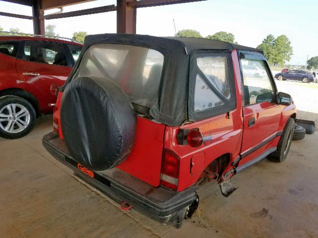 2CNBJ18U5M6926678 - 1991 GEO TRACKER RED photo 4