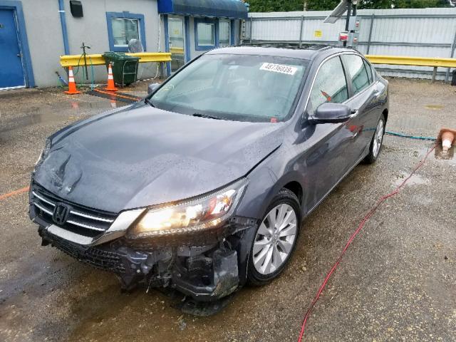 1HGCR2F84DA134006 - 2013 HONDA ACCORD EXL GRAY photo 2