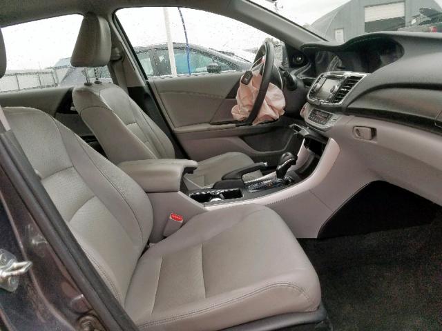 1HGCR2F84DA134006 - 2013 HONDA ACCORD EXL GRAY photo 5