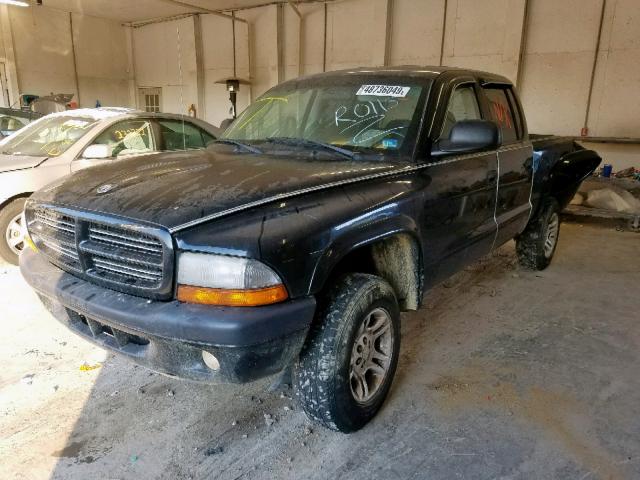 1D7HG38N03S254726 - 2003 DODGE DAKOTA QUA BLACK photo 2