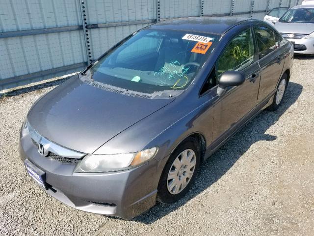 2HGFA1F36AH564832 - 2010 HONDA CIVIC VP GRAY photo 2