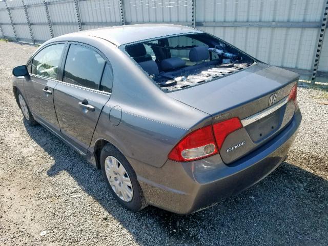 2HGFA1F36AH564832 - 2010 HONDA CIVIC VP GRAY photo 3