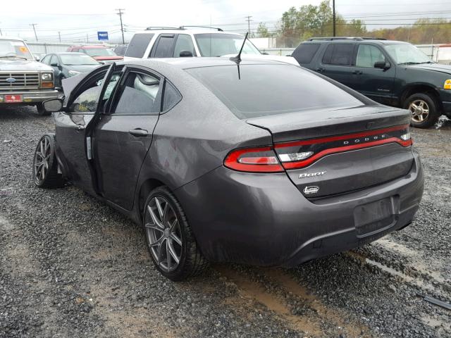 1C3CDFBB1FD126585 - 2015 DODGE DART SXT GRAY photo 3