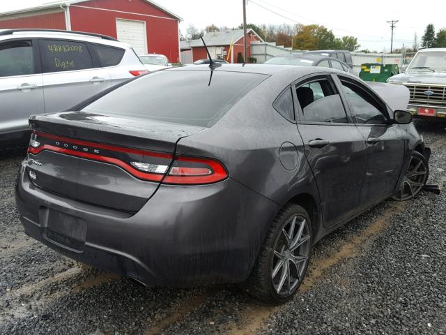 1C3CDFBB1FD126585 - 2015 DODGE DART SXT GRAY photo 4