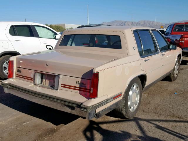 1G6CD5154J4287042 - 1988 CADILLAC DEVILLE BEIGE photo 4