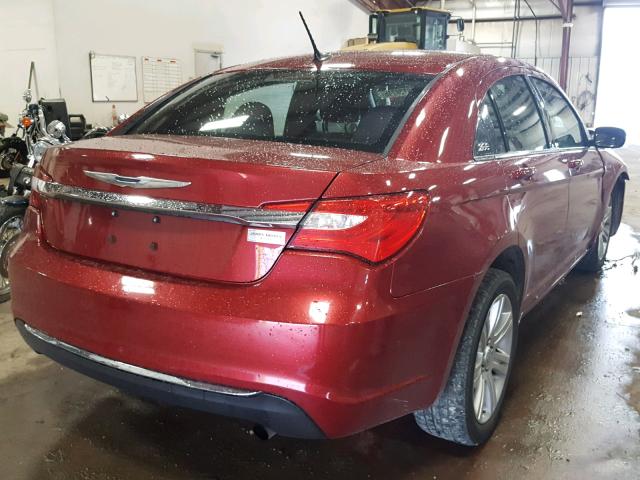 1C3CCBBB5CN301275 - 2012 CHRYSLER 200 TOURIN RED photo 4