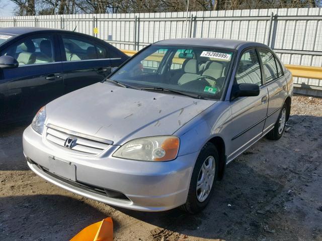 2HGES16221H592286 - 2001 HONDA CIVIC DX SILVER photo 2