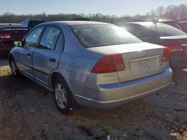 2HGES16221H592286 - 2001 HONDA CIVIC DX SILVER photo 3