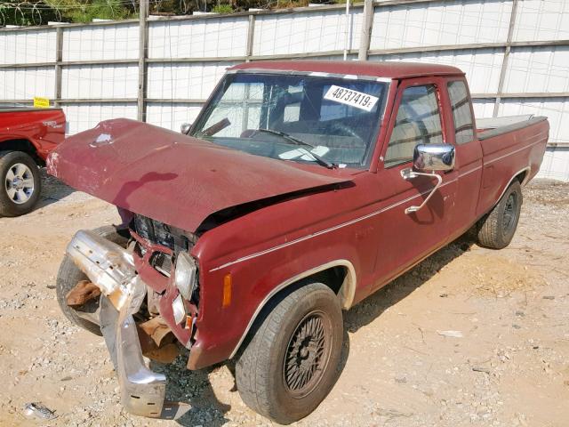 1FTCR14A0JPB96364 - 1988 FORD RANGER SUP RED photo 2