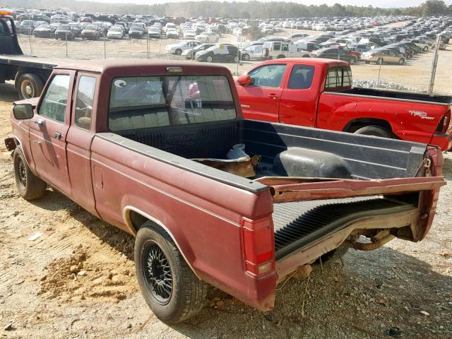 1FTCR14A0JPB96364 - 1988 FORD RANGER SUP RED photo 3