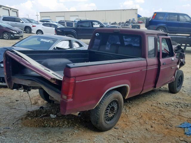 1FTCR14A0JPB96364 - 1988 FORD RANGER SUP RED photo 4