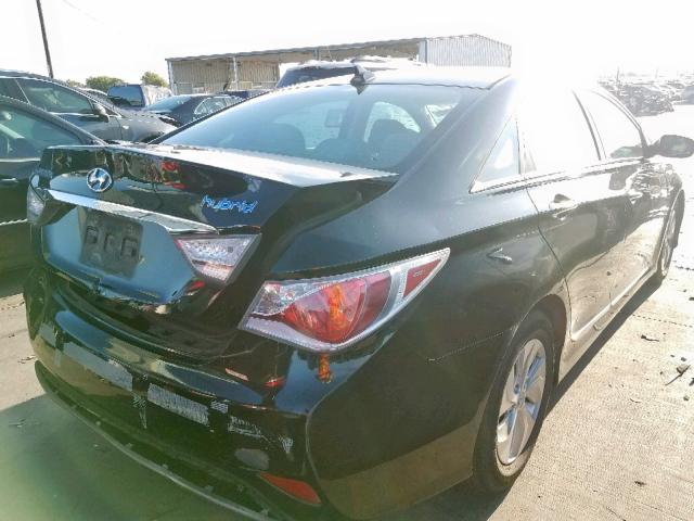 KMHEC4A44DA074331 - 2013 HYUNDAI SONATA HYB BLACK photo 4