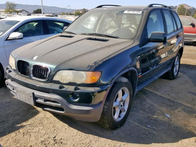 WBAFA53541LP24783 - 2001 BMW X5 3.0I GREEN photo 2