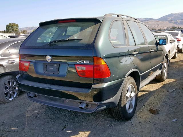 WBAFA53541LP24783 - 2001 BMW X5 3.0I GREEN photo 4