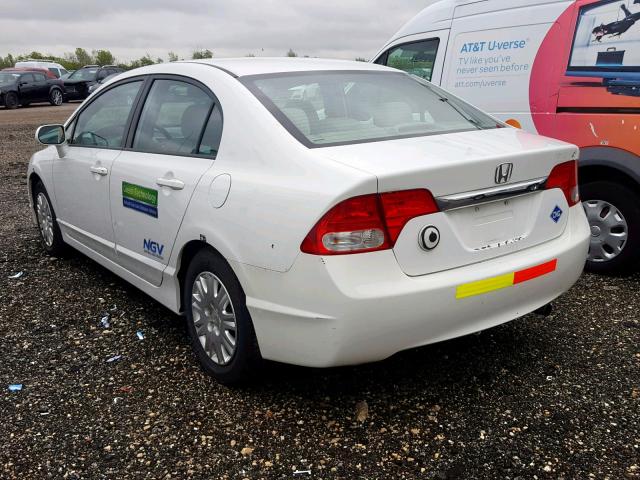 19XFA4F50AE000803 - 2010 HONDA CIVIC GX WHITE photo 3