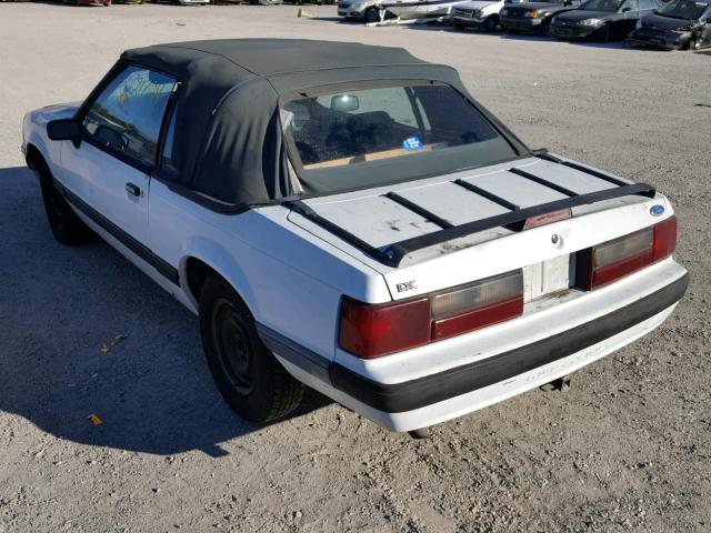 1FABP44A5KF276856 - 1989 FORD MUSTANG LX WHITE photo 3