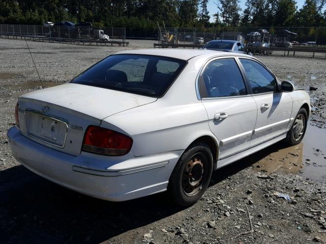 KMHWF25S82A656907 - 2002 HYUNDAI SONATA GL WHITE photo 4