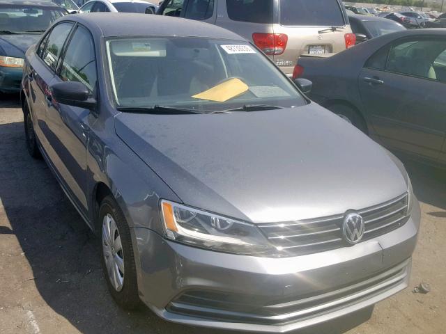 3VW2K7AJ8FM282202 - 2015 VOLKSWAGEN JETTA BASE GRAY photo 1