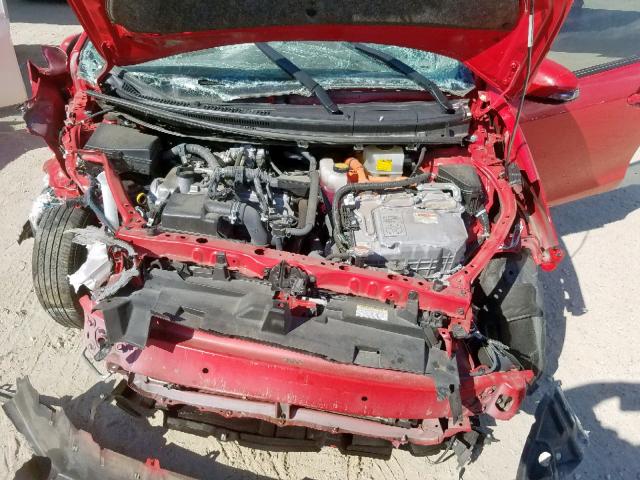 JTDKDTB35G1136411 - 2016 TOYOTA PRIUS C RED photo 7