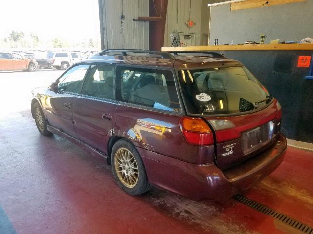 4S3BH645317304619 - 2001 SUBARU LEGACY GT RED photo 3