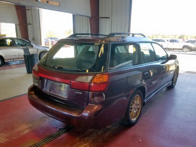 4S3BH645317304619 - 2001 SUBARU LEGACY GT RED photo 4