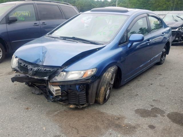 2HGFA1F85AH536385 - 2010 HONDA CIVIC EX BLUE photo 2