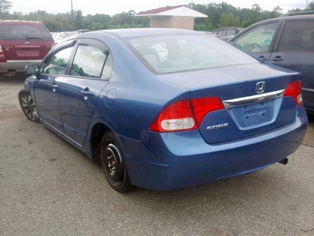 2HGFA1F85AH536385 - 2010 HONDA CIVIC EX BLUE photo 3