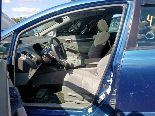 2HGFA1F85AH536385 - 2010 HONDA CIVIC EX BLUE photo 5