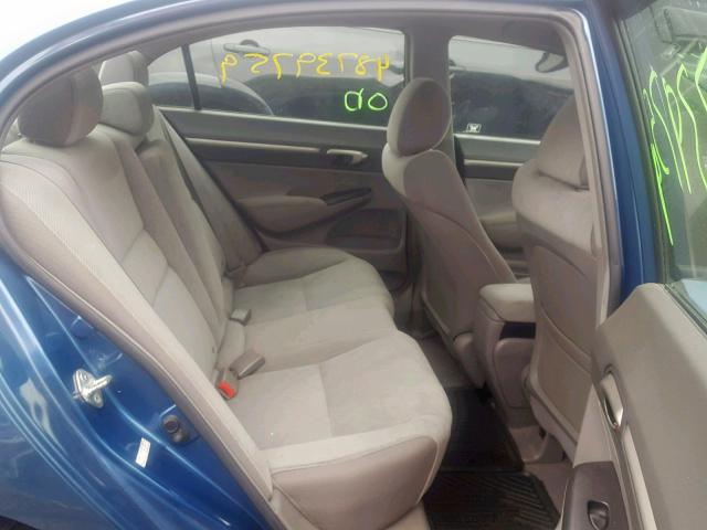 2HGFA1F85AH536385 - 2010 HONDA CIVIC EX BLUE photo 6