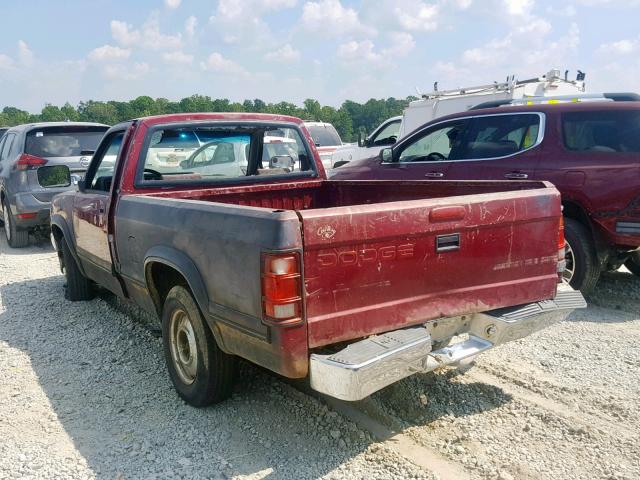 1B7FL26X1TS589585 - 1996 DODGE DAKOTA RED photo 3