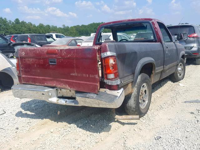 1B7FL26X1TS589585 - 1996 DODGE DAKOTA RED photo 4