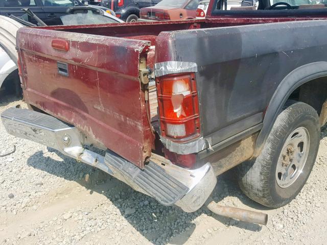 1B7FL26X1TS589585 - 1996 DODGE DAKOTA RED photo 9