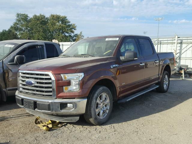 1FTEW1CP8FKE83219 - 2015 FORD F150 SUPER BROWN photo 2