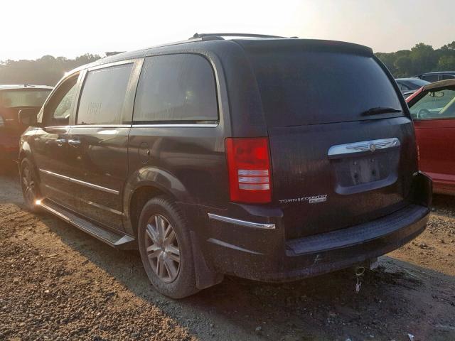 2A8HR64X98R615031 - 2008 CHRYSLER TOWN & COU BLACK photo 3